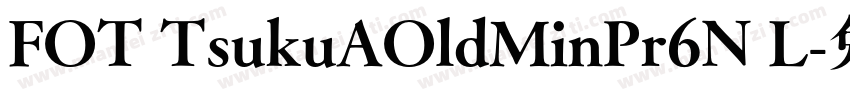FOT TsukuAOldMinPr6N L字体转换